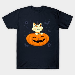 Spooky Pumpkin Kitty T-Shirt